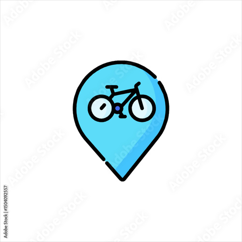 bicycle icon on metal internet button