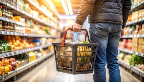 woman shopping in supermarket