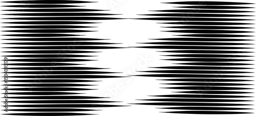 Symmetrical set of black comic-style tapered speed lines on a white background. Ideal for manga, anime, action scenes, motion effects, and dynamic graphic design emphasizing energy and direction.