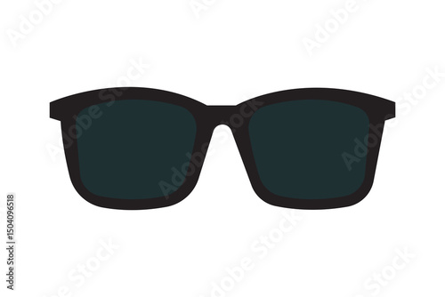 Sunglass silhouette art vector on white background