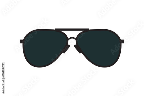 Sunglass silhouette art vector on white background