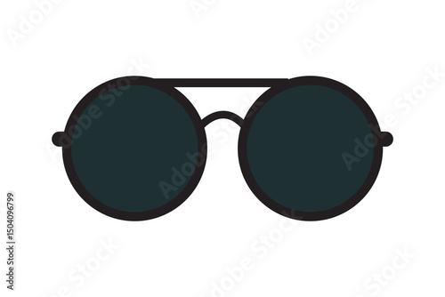 Sunglass silhouette art vector on white background