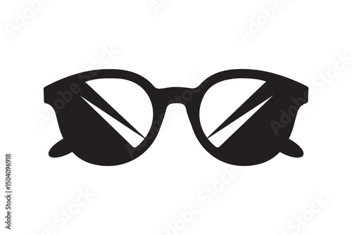 Sunglass silhouette art vector on white background