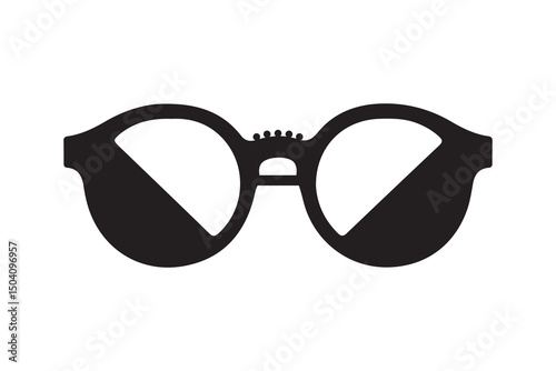 Sunglass silhouette art vector on white background