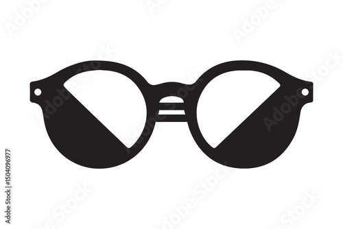Sunglass silhouette art vector on white background