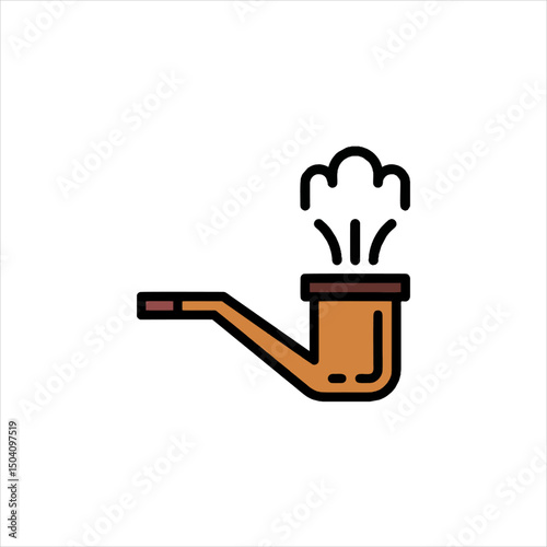 vector illustration of a smoking pipe
