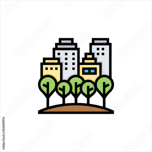 vector illustration of green city