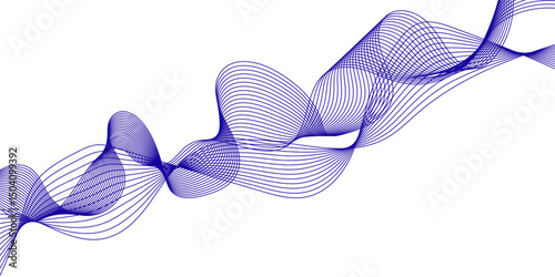 Abstract wavy gravy lines stream element for design on a purple and white background Stylized line art background. twisted curve lines and blend effect, frequency sound wave lines,