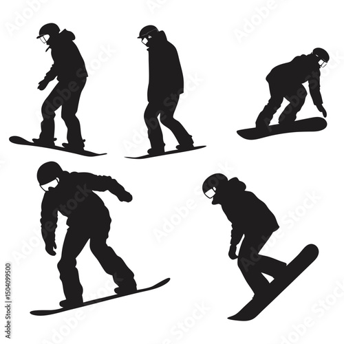 Skiing and Snowboarding Thin Line Icons - Editable Stroke