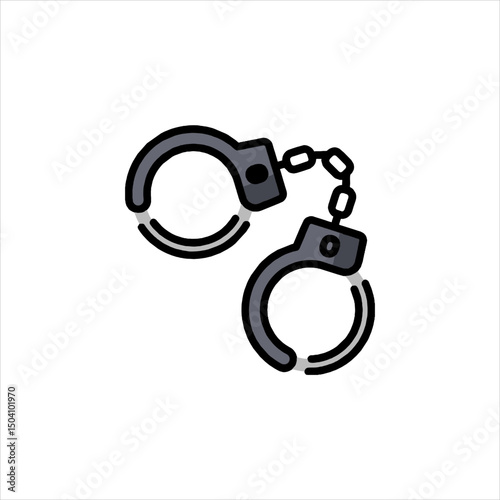 handcuffs isolated on white background