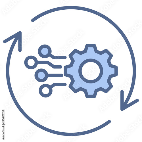 Operational Continuity Blue Icon