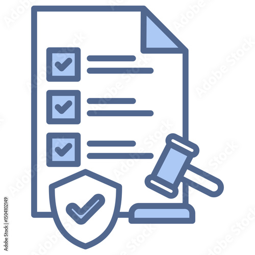 Regulatory Compliance Blue Icon