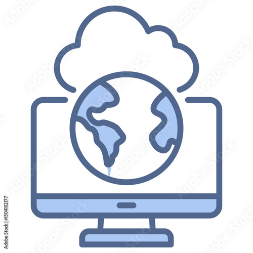 Remote Access Blue Icon
