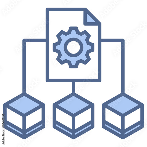 Redundant Infrastructure Blue Icon