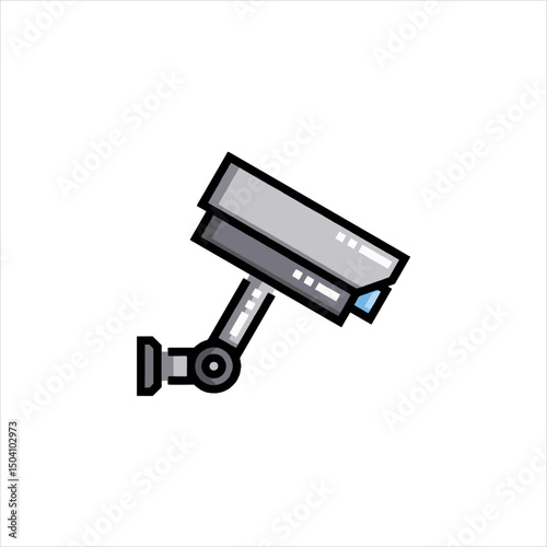 security camera on white background
