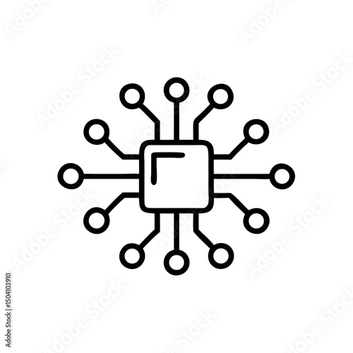 Microchip design, a technological concept for digital illustration