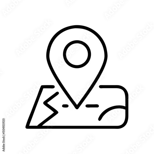Location pin on map, for navigation apps