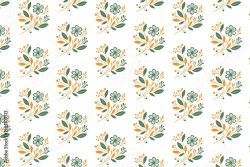 floral textile pattern, seamless hand drawn flowers, trendy line art sketch, home wrapping design, one line texture

