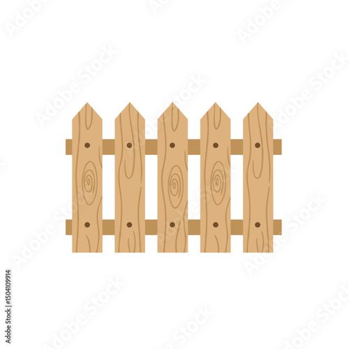 Wooden fence icon in a simple design for gardening icon  