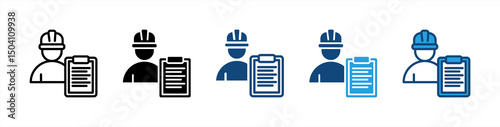 Instruction icon sheet multiple style collection