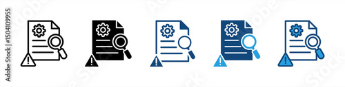 Risk Analysis icon sheet multiple style collection