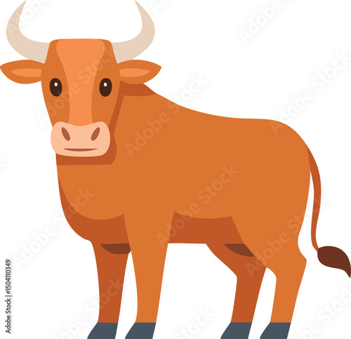 vector illustration of a cow