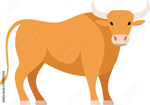 vector illustration of a cow