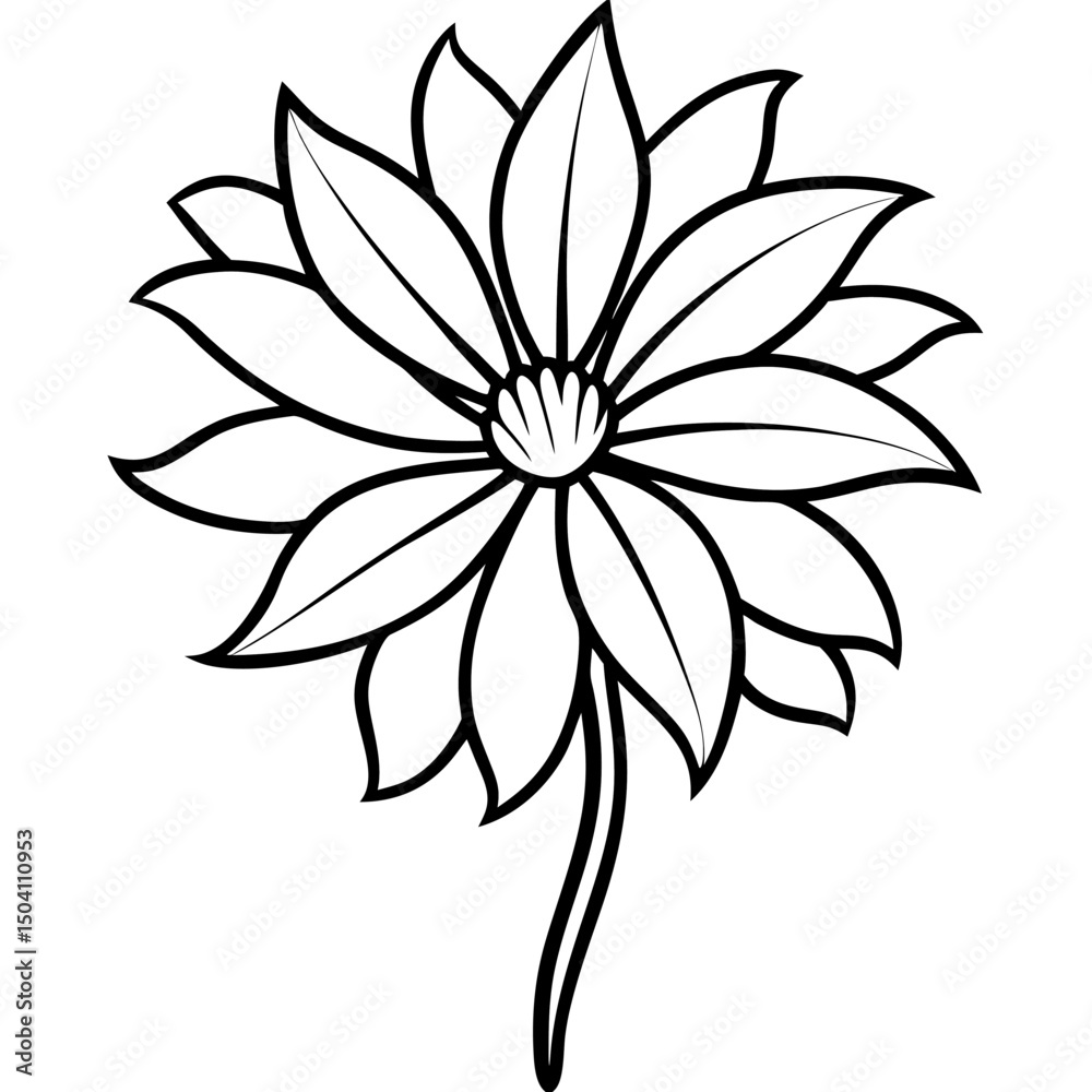 Fototapeta premium black and white flower