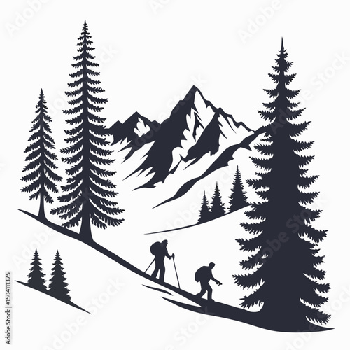 Skiing and Snowboarding Thin Line Icons - Editable Stroke