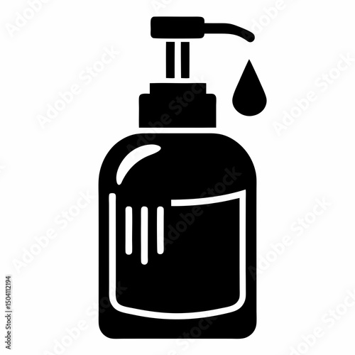 set of black plastic bottles