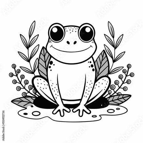 frog on a white background