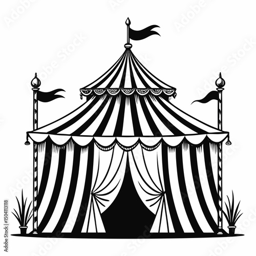 circus tent vector illustration