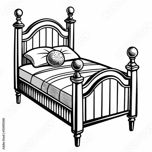 bed in a bedroom