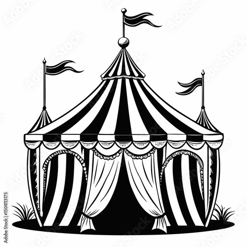 circus tent vector illustration