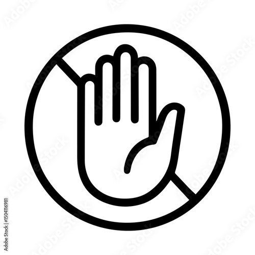 do not touch with hands icon on white background vector
Vector line icon hand gestures