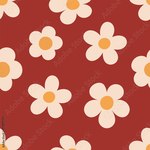 Seamless floral pattern.  Summer bright vector design. Abstract strawberry background. Modern design of the cover, paper, fabric. Summer print. Modern minimalist fashion background.