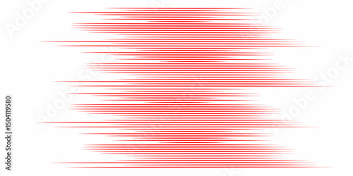 Dynamic red speed lines abstract background. Vibrant moving lines arranged horizontally create a sense of speed, energy and futuristic design. Perfect for comics, technology