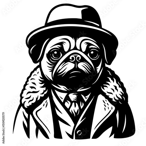 Swag Frenchie Vector SVG Clipart illustration