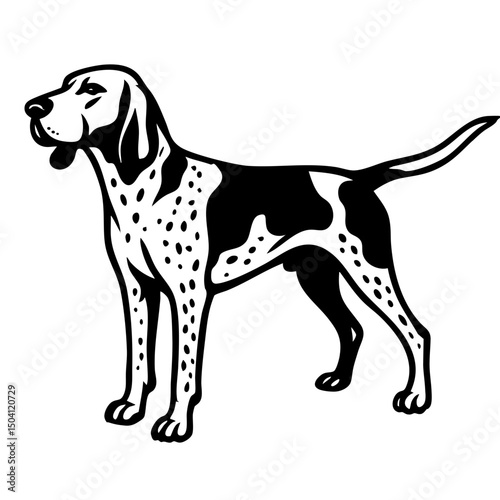 beagle dog portrait Vector SVG Clipart illustration