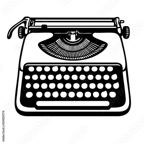 Typewriter Vector SVG Clipart illustration