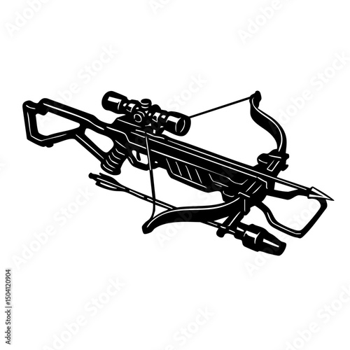 Crossbow Vector SVG Clipart illustration