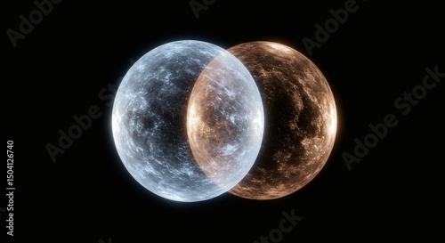 Intersecting Worlds: A Cold Blue Planet and a Warm Brown Planet Collision