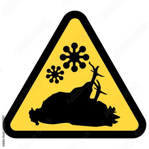 Warning Sign for Avian Influenza Contagion Risk to Poultry