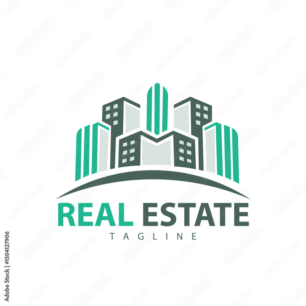 Fototapeta premium Real Estate Vector Logo Design And logo icon vector design. Rent, sale of real estate vector logo, real estate auction. Vector building logo.