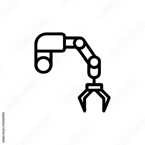 Industrial robotic claw with mechanical arm for automation tasks  