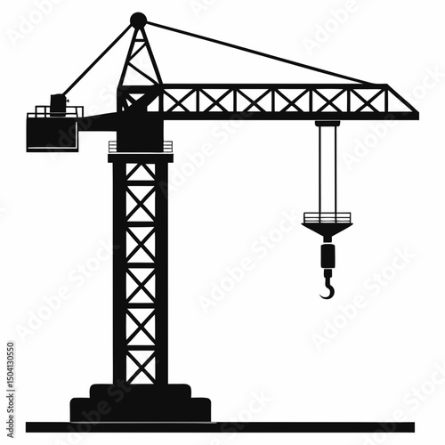 crane on a white background