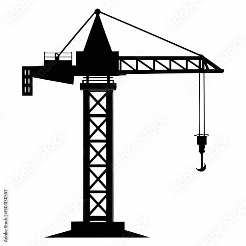 crane hook vector illustration