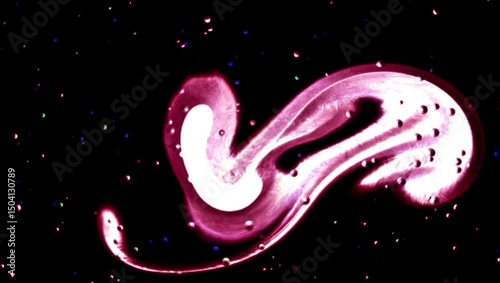 Wallpaper Mural a purple liquid mixed with silver with colorful particles flowing irregularly. background. 4k Torontodigital.ca