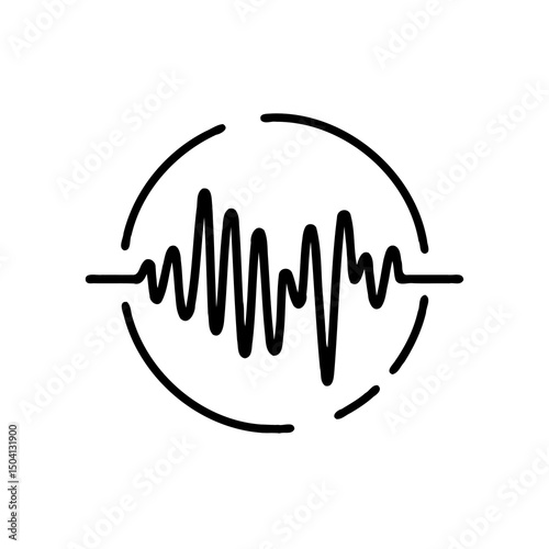 doodle music icon vector illustration, loudspeaker, speaker icon isolated on white background. 