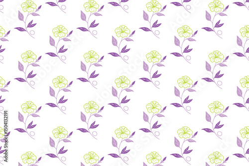 line floral fabric design, abstract sketch texture, nature seamless pattern, home textile print, cotton flower repeat

